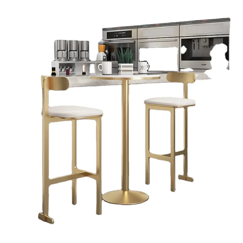 

Оптовый набор: роскошный мраморный стол-бар и стулья из кожи и нержавеющей стали, с возможностью индивидуальной настройки