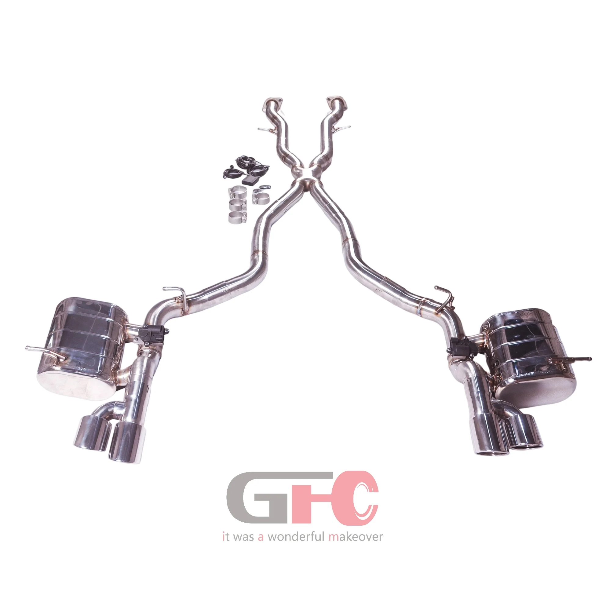 

GFC Stainless Steel (SUS304) Exhaust Muffler Cayback With Electric Valve For Grand Cherokee Stainless Steel Exhaust System