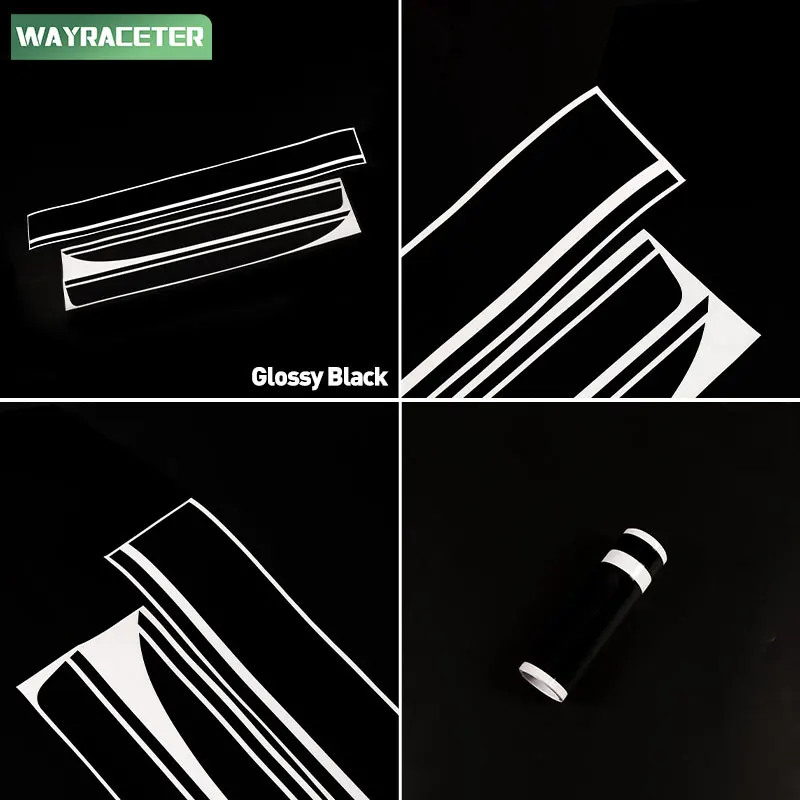 3 Pcs/Set Door Side Stripes Sticker Car Hood Bonnet Carbon Fiber Vinyl Decal For Subaru BRZ STI 2022 2023 2024 2025 Accessories