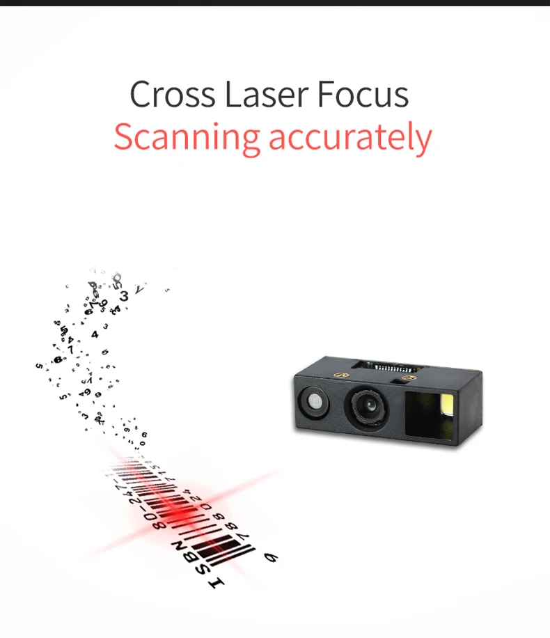 Yokoscan 2D QR OEM Barcode Scan Engine Megapixel Imager with Corss Laser Aiming Line, High Scan Performance and Small Size E20