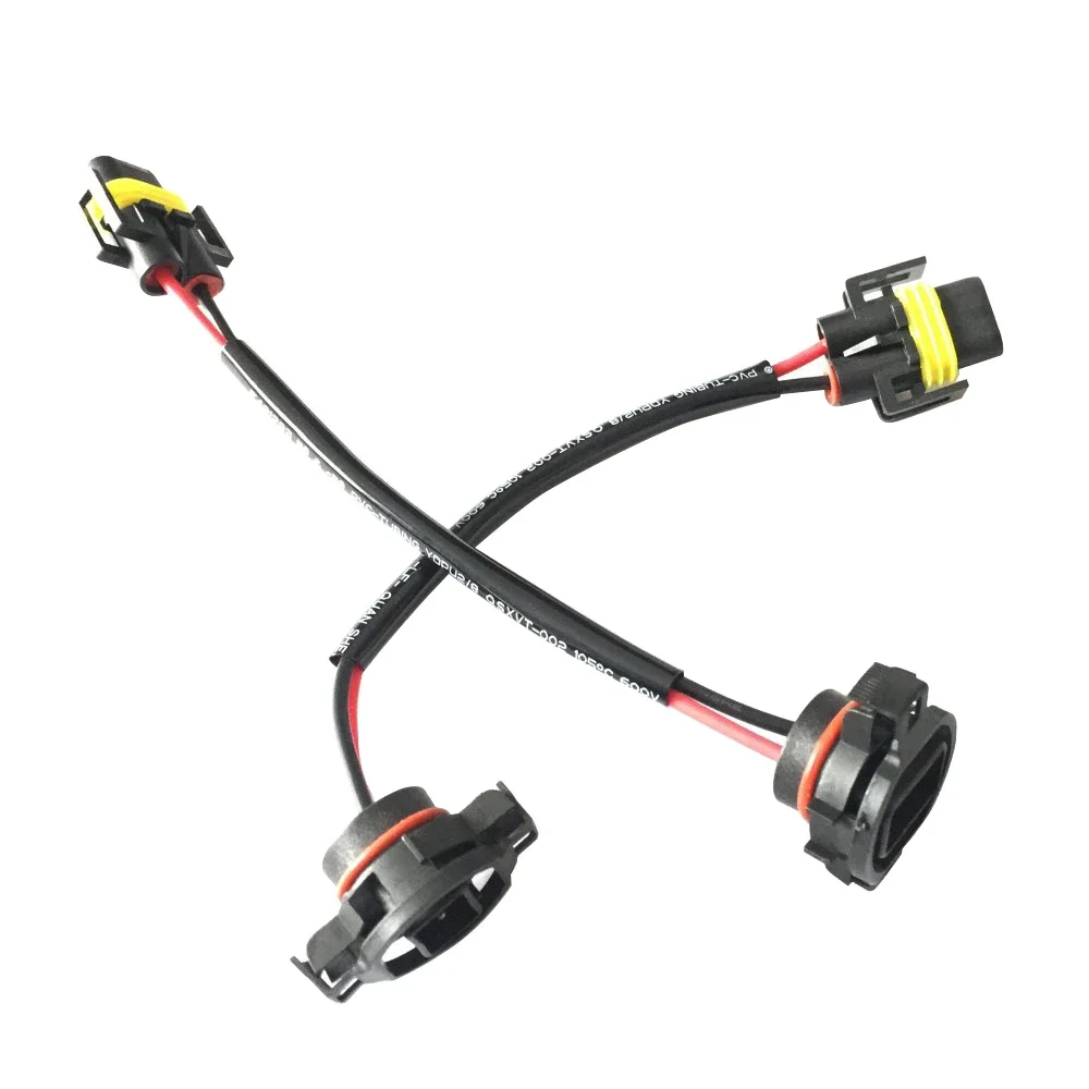 2 Pieces H11 (or H8/880/881) to H16 (or 5202/ PSX24W) Wiring Pigtail Conversion Harness Connector Wire Adapter Socket Plug Cable