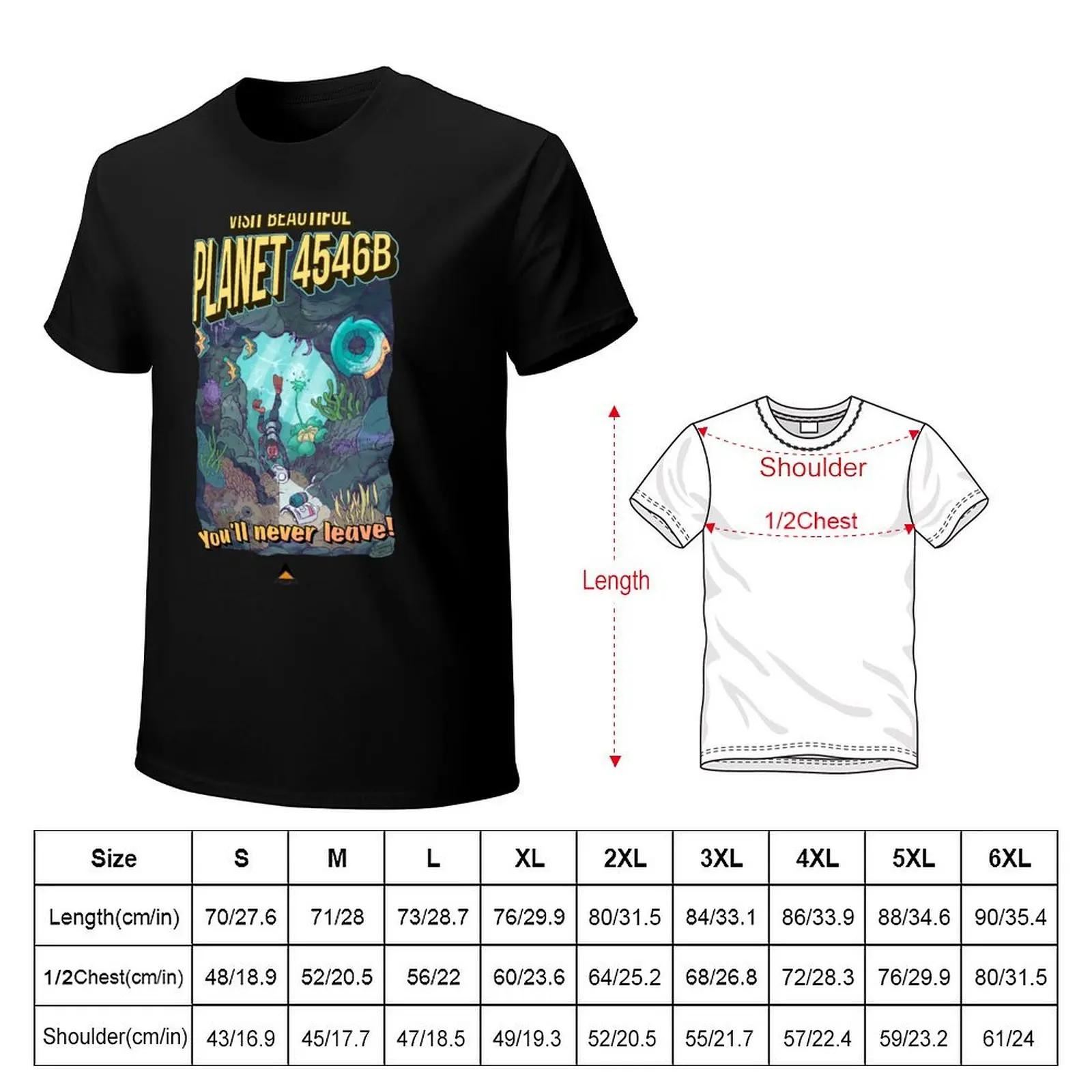 Planet 4546B Tourism Advert T-Shirt Summer Casual Loose T-Shirt