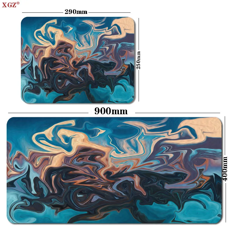 

Xgz Colorful Oil Painting Rectangular Mouse Pad, Professional Custom Gaming Mouse Pad, Waterproof Mouse Pad Non-slip Rubber Base