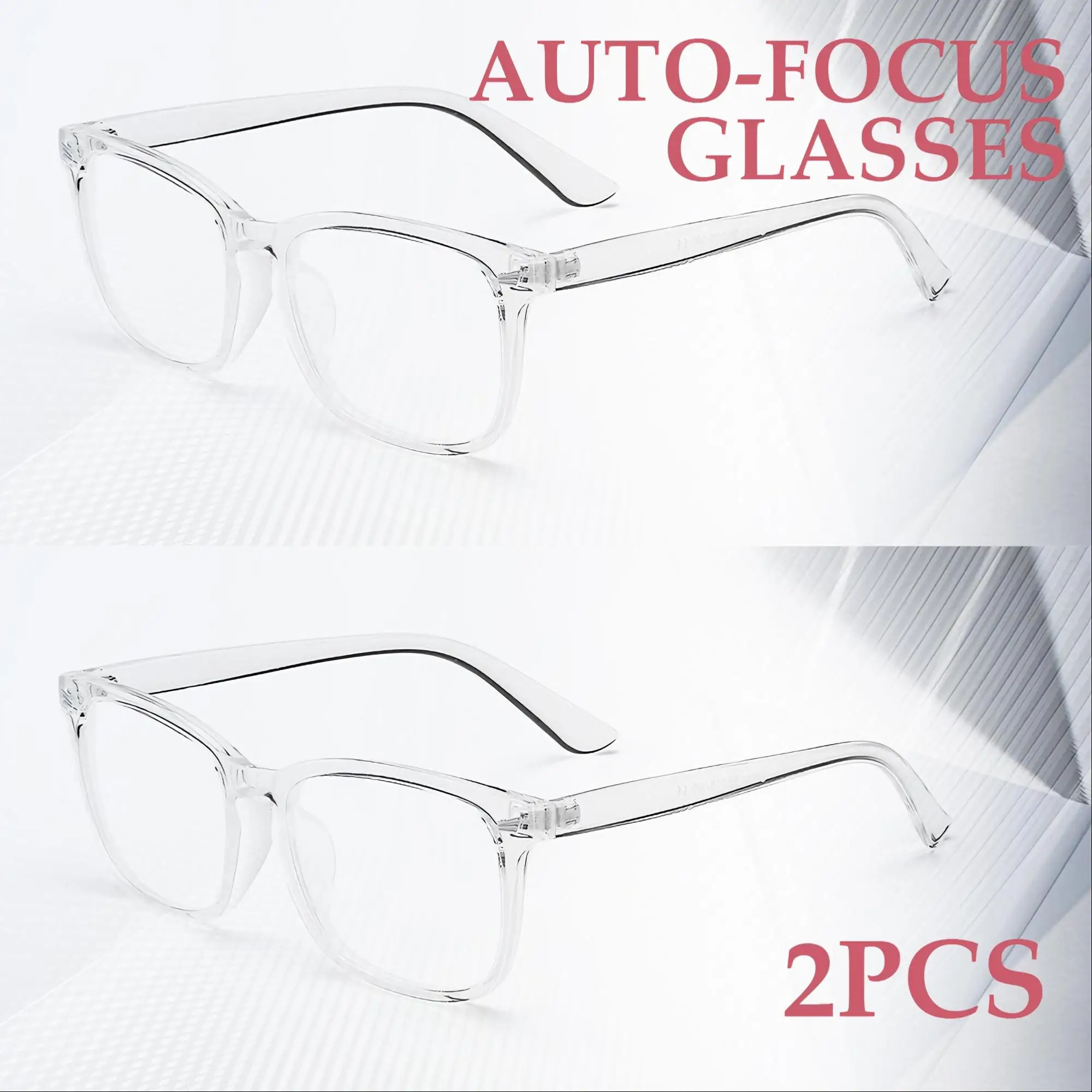 1/2/3pcs VOPHA Autofocus Reading Glasses for Men & Women Blue Light Blocking Readers,Resin Frame L17