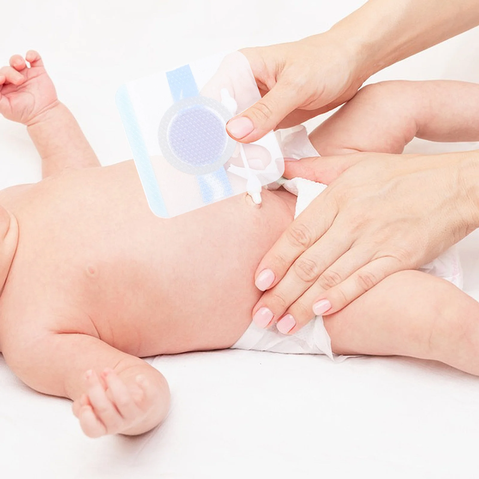 

5pcs Baby Umbilical Hernia Patch Protruding Navel Design Waterproof Cotton Pads Newborn Abdominal Cover Infant Belly Bandage