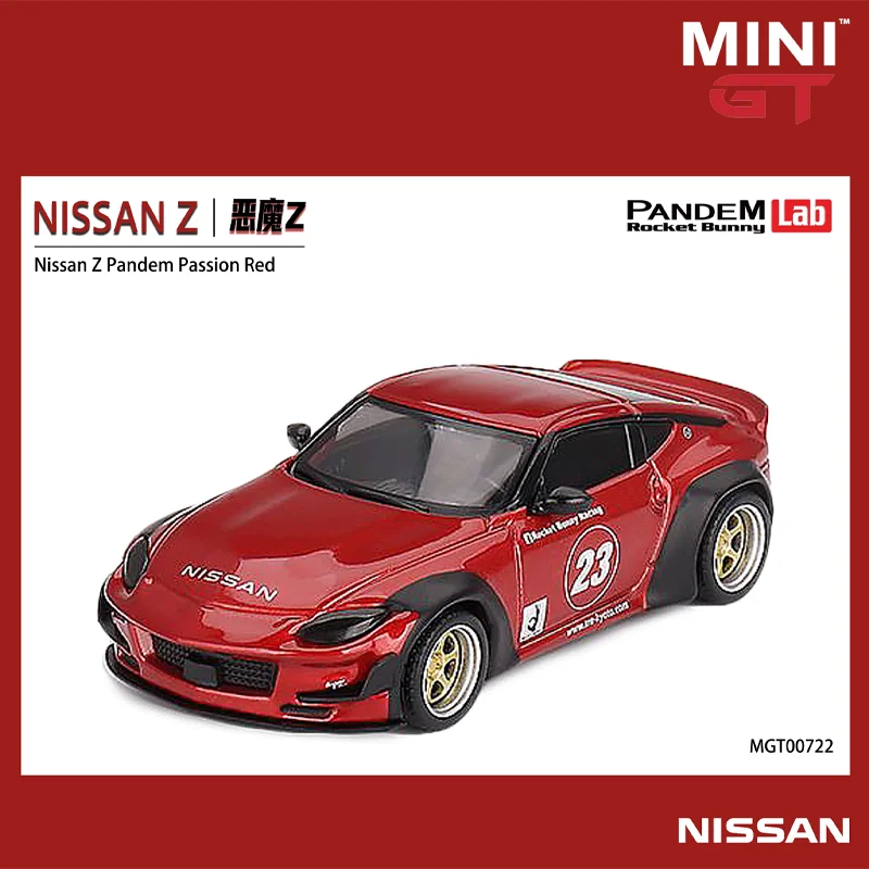 Minigt Schaal 1/64 Nissan Z Pandem Passie Rode Lhd Legering Speelgoed Motorvoertuig Diecast Metalen Model Geschenken