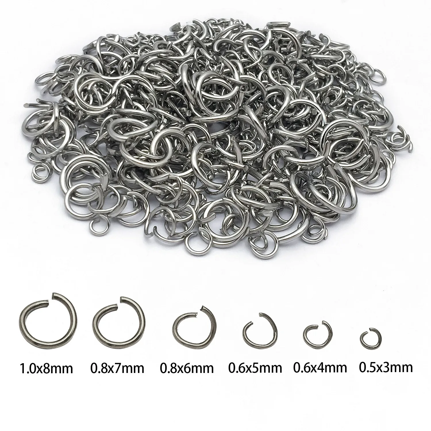 

2000 шт. кольца для прыжков из нержавеющей стали 3 мм, 4 мм, 5 мм, 6 мм, 7 мм, 8 мм, круглые металлические открытые разрезные кольца, оптовая продажа ювелирных изделий
