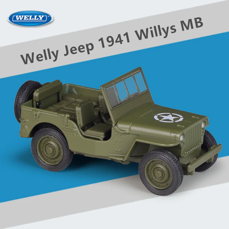 

Welly 1:36 JEEP 1941, тактический грузовик Willys MB из сплава, модель бронеавтомобиля, литая под давлением, военный транспорт, внедорожники, модель автомобиля, игрушка