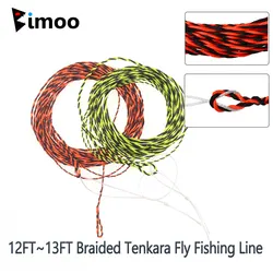 Bimoo 12FT 13FT 20LB Braided Fly Line Tenkara Fly Fishing Line Polyester Furled Leader 7cm Transition Loop Fly Fishing Tackle