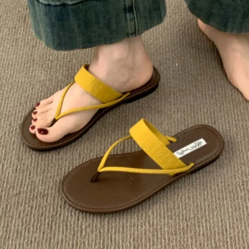 

Women Flats Flip Flops Designer Soft Woman Shoes Summer Comfort Slippers 2026 Casual Sandals New Trends Beach Zapatillas Mujer