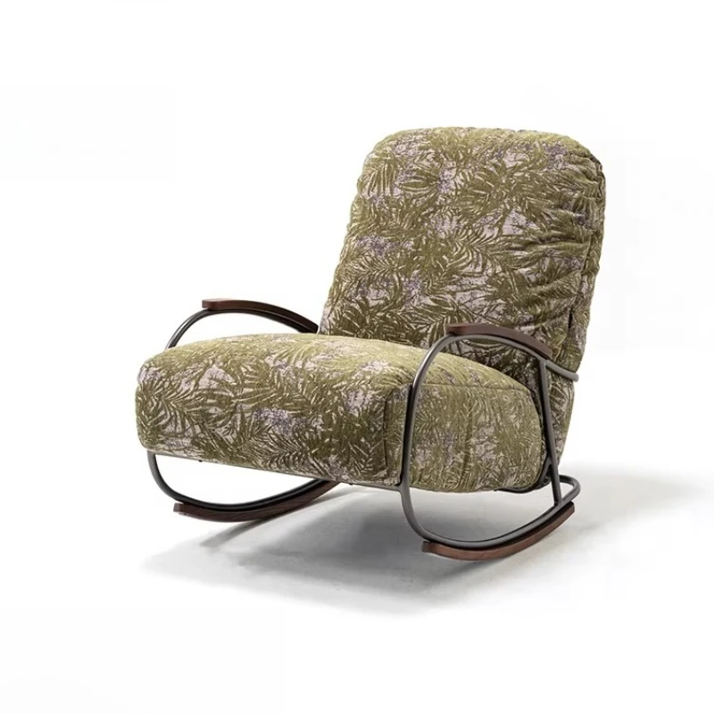 

Minimalist fabric single leisure chair simple lazy rocking chair single chair