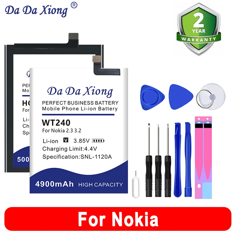 BV-6A WT240 HE316 BP-5T WT340 HQ480 HE365 Battery For Nokia Banana Lumia C5 6 8.3 1 2.3 3.2 5.3 G10 G20 820 820.2 820T 2060 Plus