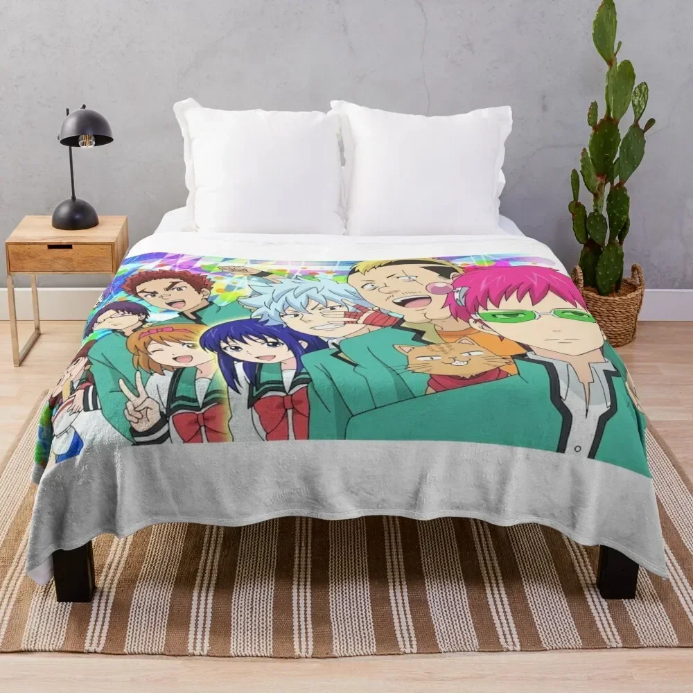 Saiki K Japanese Anime Throw Blanket wednesday Summer Loose Blankets