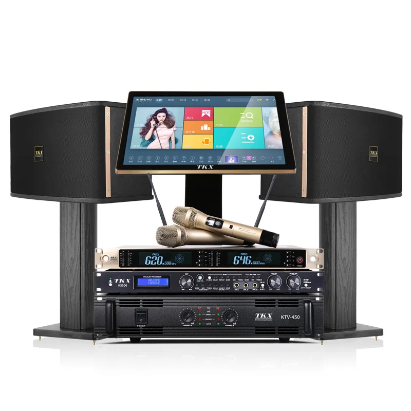 

A full set of home power amplifier audio set, karaoke speakers, jukebox, home KTV audio set.