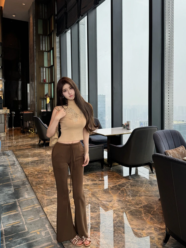 

M900 Women's Casual Pants Loose Wide Leg Loose Feeling Summer Lazy Straight Leg Trousers Commute Style Natural Waist