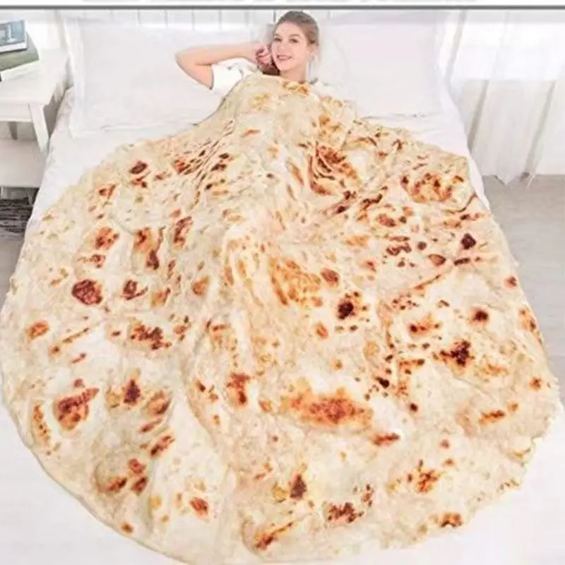 

Home Textile Funny blanket pancake nap fly cake cover blanket funny gift flannel thickened blanket creative birthday gift