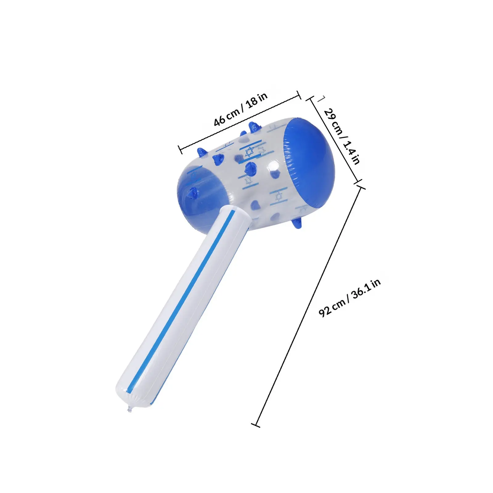 Kids Inflatable Hammer Prop PVC Hanukkah Festival Party Decoration Stage Performance Cosplay Outdoor Indoor Role Play Festive