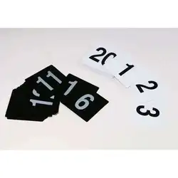 100*95mm Drink Store Digital Number Seat Card Desk Sign Signage Label Plate Pvc Restaurant Table Serial Number Tags Plastic Sign