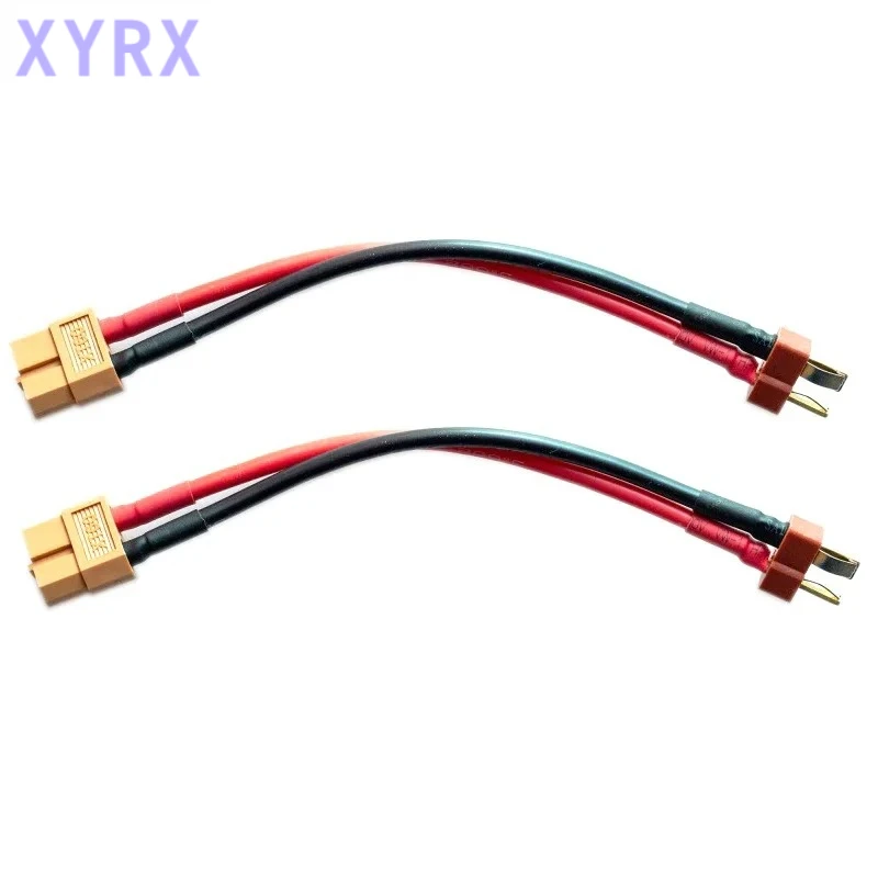 In spot 1/2/5Pcs 14awg 10cm T-Connector Deans Style to XT60 Plug Connector Adapter Charge Cable for ISDT Style Chargers