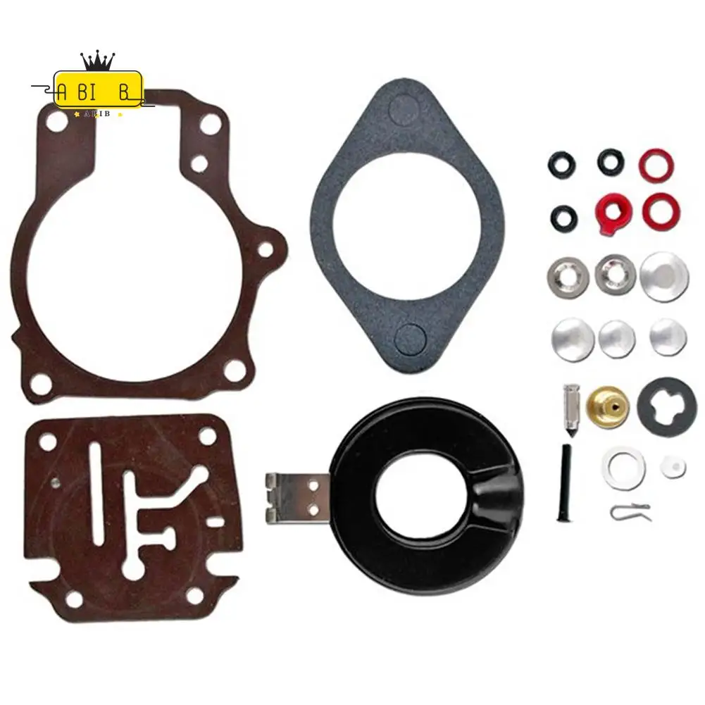 

ABIB -3 X Carburetor Carb Rebuild Repair Kit And Float Fit For Johnson Evinrude 396701 65 70 75 HP