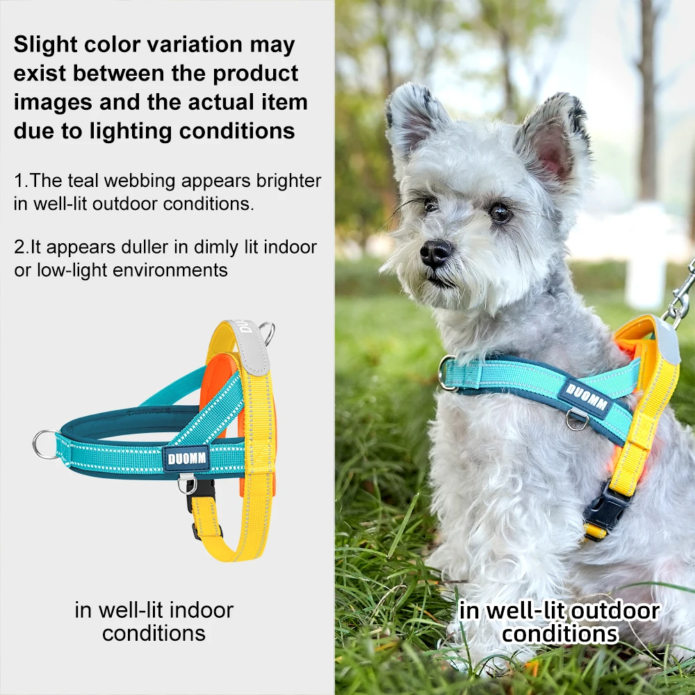Dog Harness No Pull T-Shape Breathable Spring Summer Soft Padded Reflective Daily Outdoor Step In Walking Pet Harness Hiking_voghion.com