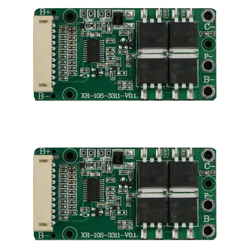 2X BMS 10S 36V 15A 18650 Li-Ion Lithium Battery Charge Protection Board PCB PCM Common Port For Escooter E-Bike Charging