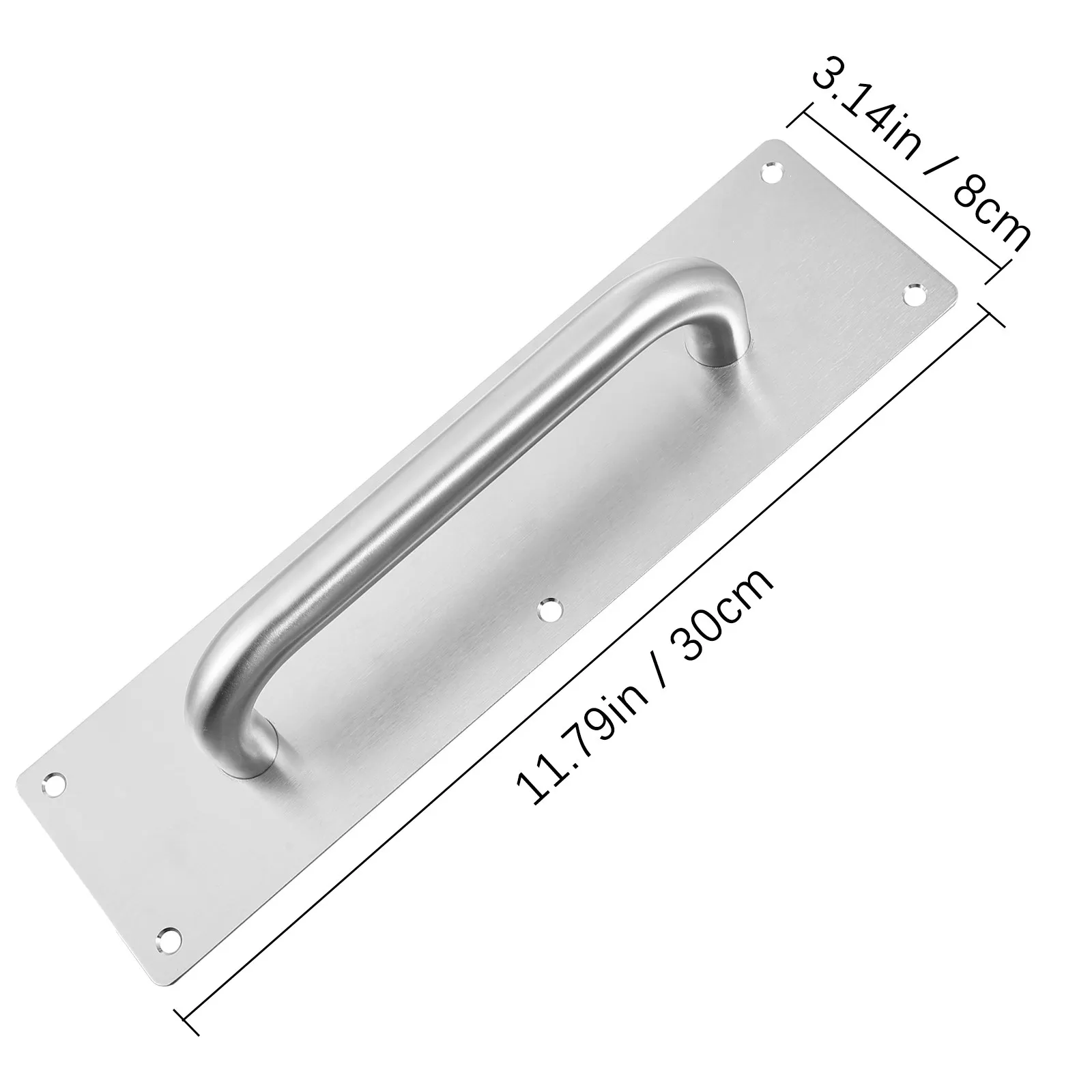 1Set Premium Stainless Steel Door Knob Silver Classic Pull Handle Strong Rustproof Easy Install Safety Handle for Cabinet Door