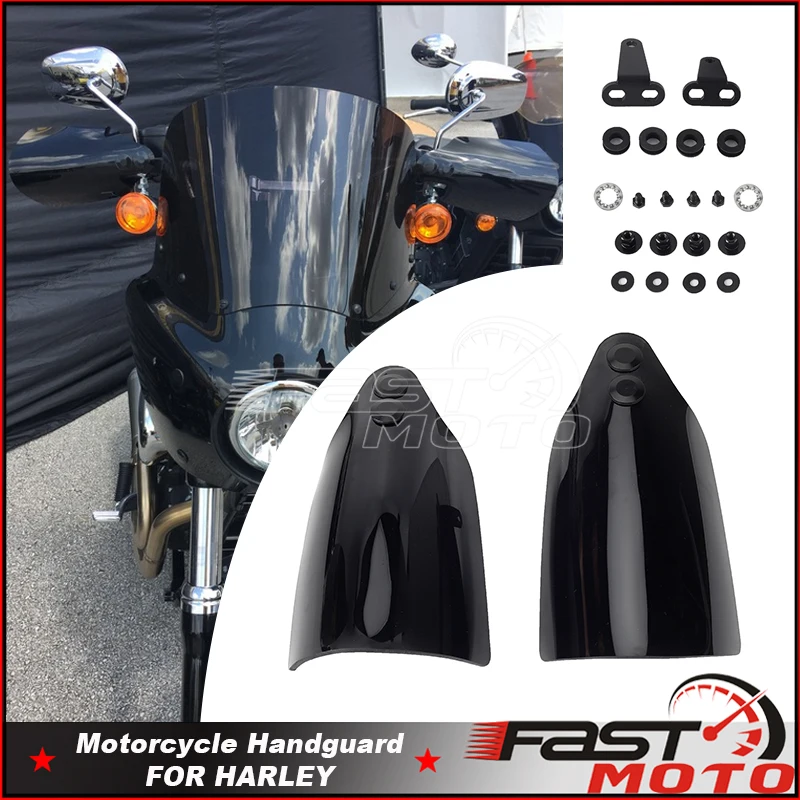 

Black PC Handguard Motorcycle Handlebar Handle Bar Guards For Harley Dyna Super Wide Glide Street Bob FXDB Motorbike Hand Guard