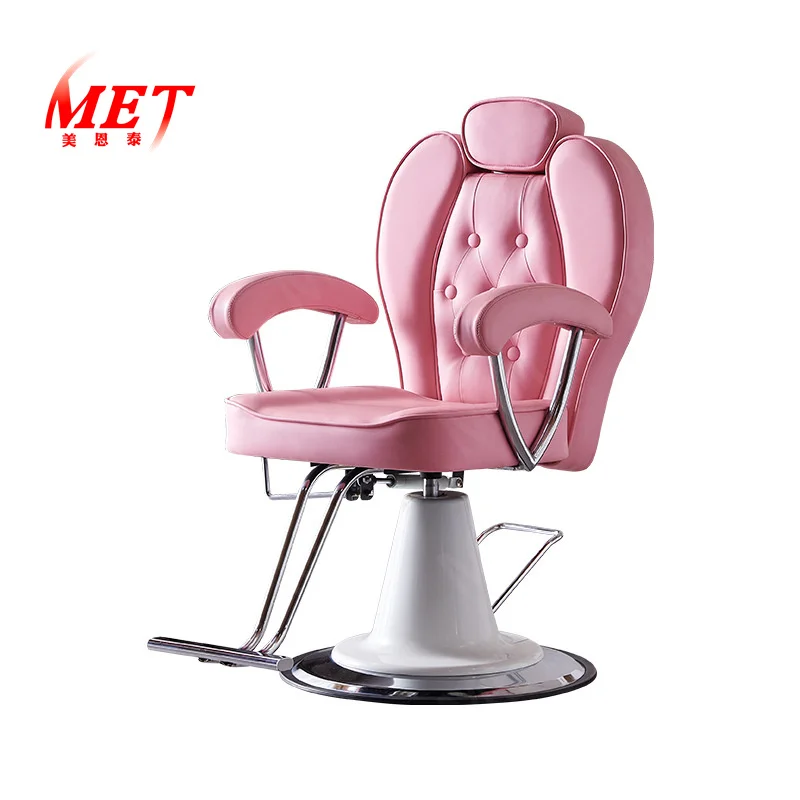 Hot selling new silver base beauty luxury hydraulic leather salon furniture barber chair