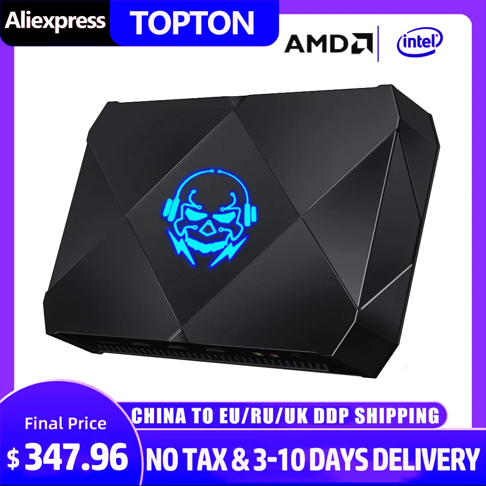 

Topton Portable Mini PC Nuc Intel Core i9 11900H i7 1165G7 Desktop Computer DDR4 Ram Dual M.2 NVMe SSD 4K Display Gaming HTPC