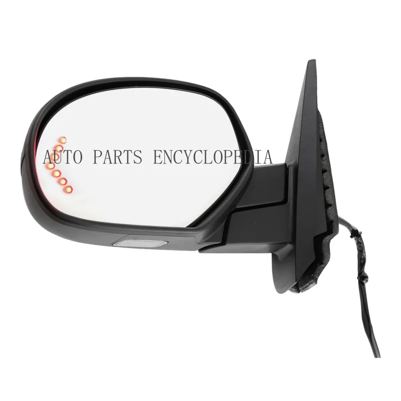 SSS+ Power Mirror For 07-13 GMC Sierra 1500 07-14 Yukon XL 1500 Heated Left w/ 2 Caps