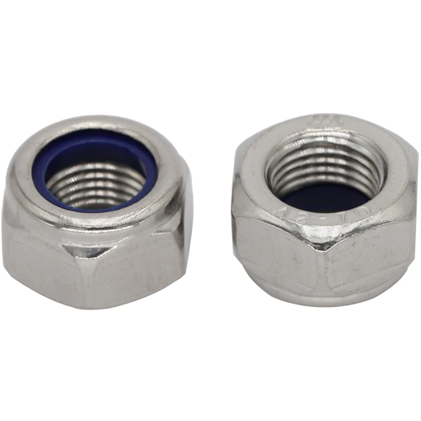 

20pcs 4# 4#-40 304 Stainless Steel 304ss UNC US Standard Coarse Heavy Prevailling Torque Type Hexagon Hex Lock Nylon Insert Nut