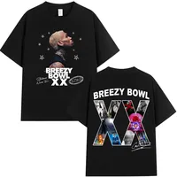 Chris Brown Breezy Bowl XX 2025 Tour Concert Merch T-shirt Men's Women Fashion Hip Hop T Shirt  Casual T-shirts