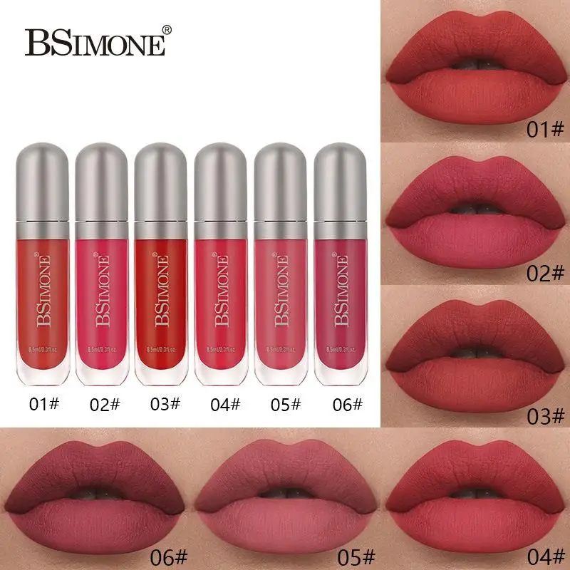 ملمع شفاه مات من بي سيمون، أحمر شفاه سائل مخملي غير لاصق، طويل الأمد، عالي التصبغ، مرطب ومغذي للشفاه