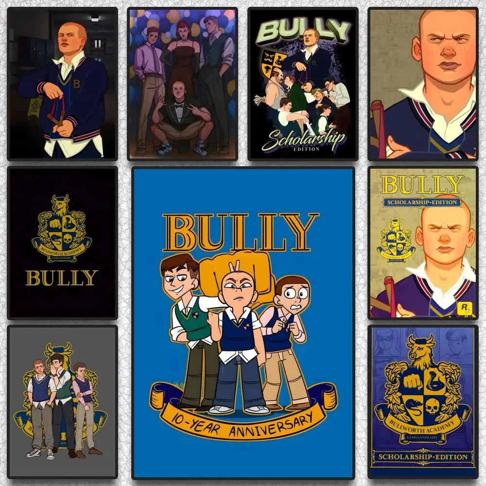B-Bully GAME Anime-Poster, Poster, HD-Kunst, selbstklebende Wand, wasserfest, für Zuhause, Wohnzimmer, Schlafzimmer, ästhetische Dekoration