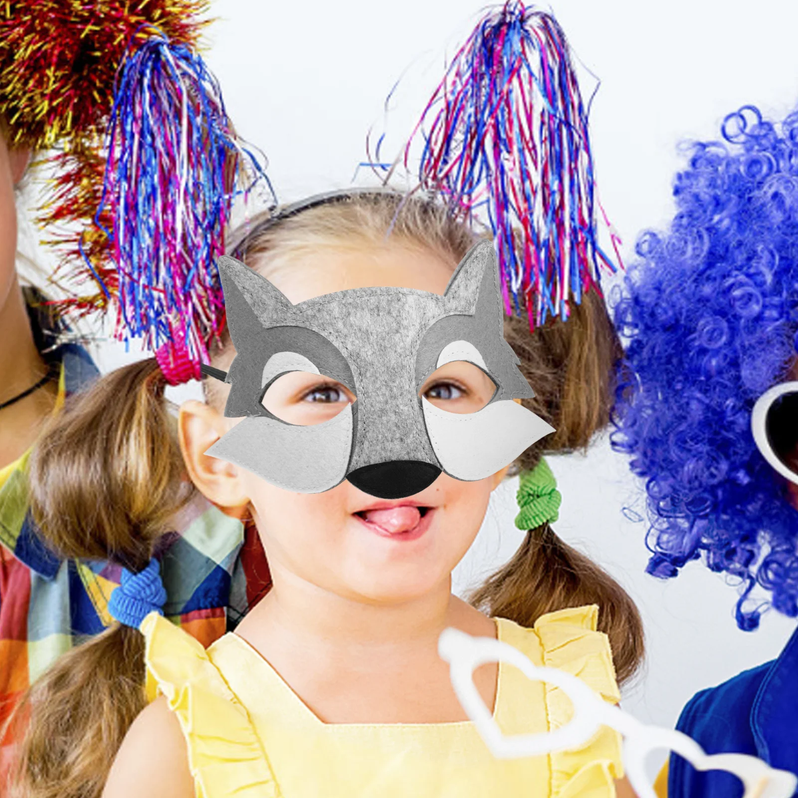 Wolf Masker Cosplay Halloween Half Masker Maskerade Prestaties Festival Kostuum Feestartikelen Vilt Dierenmaskers