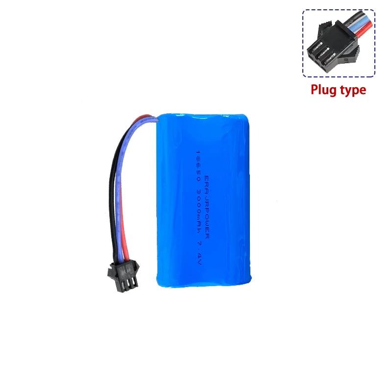 7.4V 3000mah Battery Charger MN82 Remote Control Car Battery MN128 MN78 LC79 for MN168 MN99S MN98 RC Stunt Car SM3P