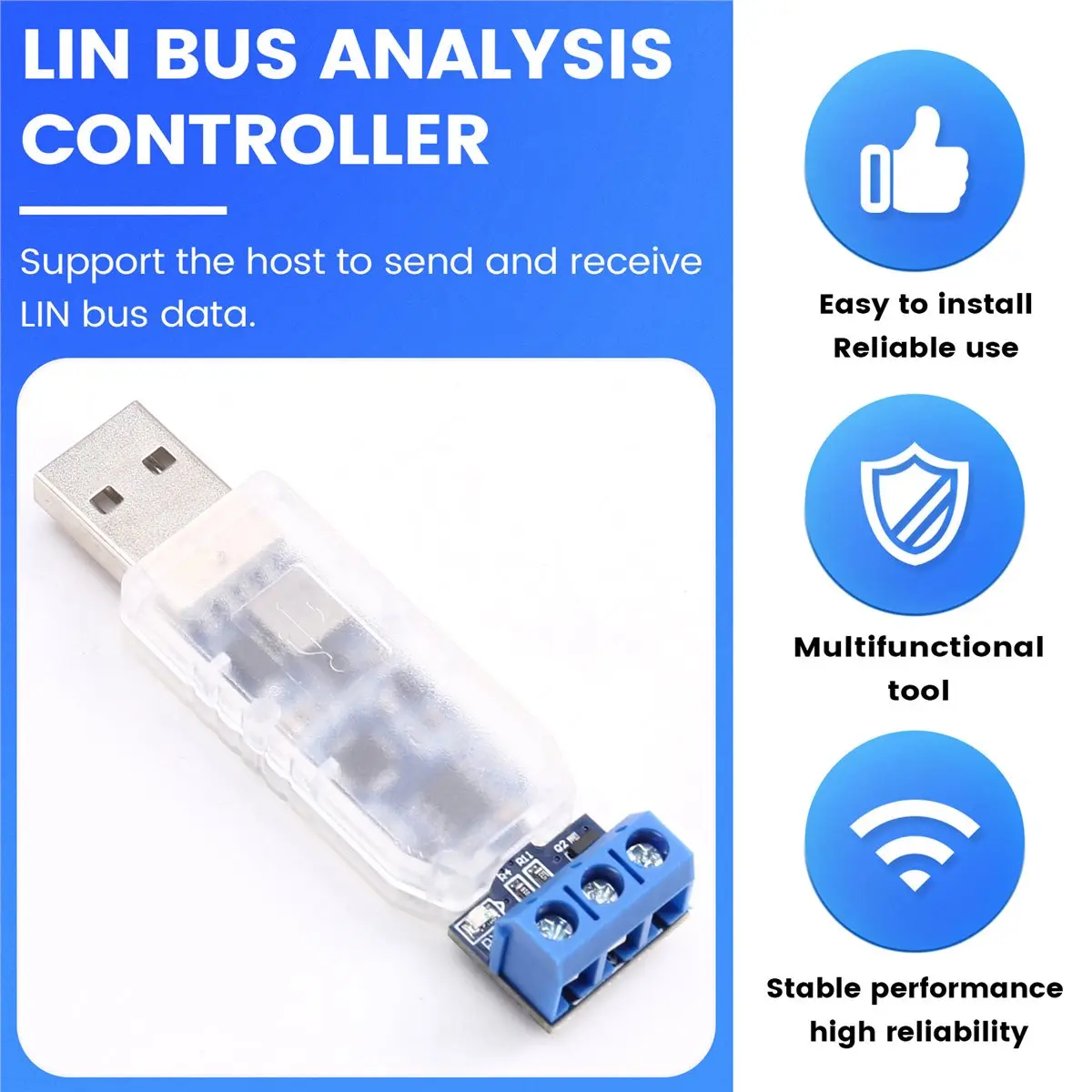 A10RR LIN Bus Analysis Controller USB to LIN Debugger LIN Bus Analyzer(1PCS)