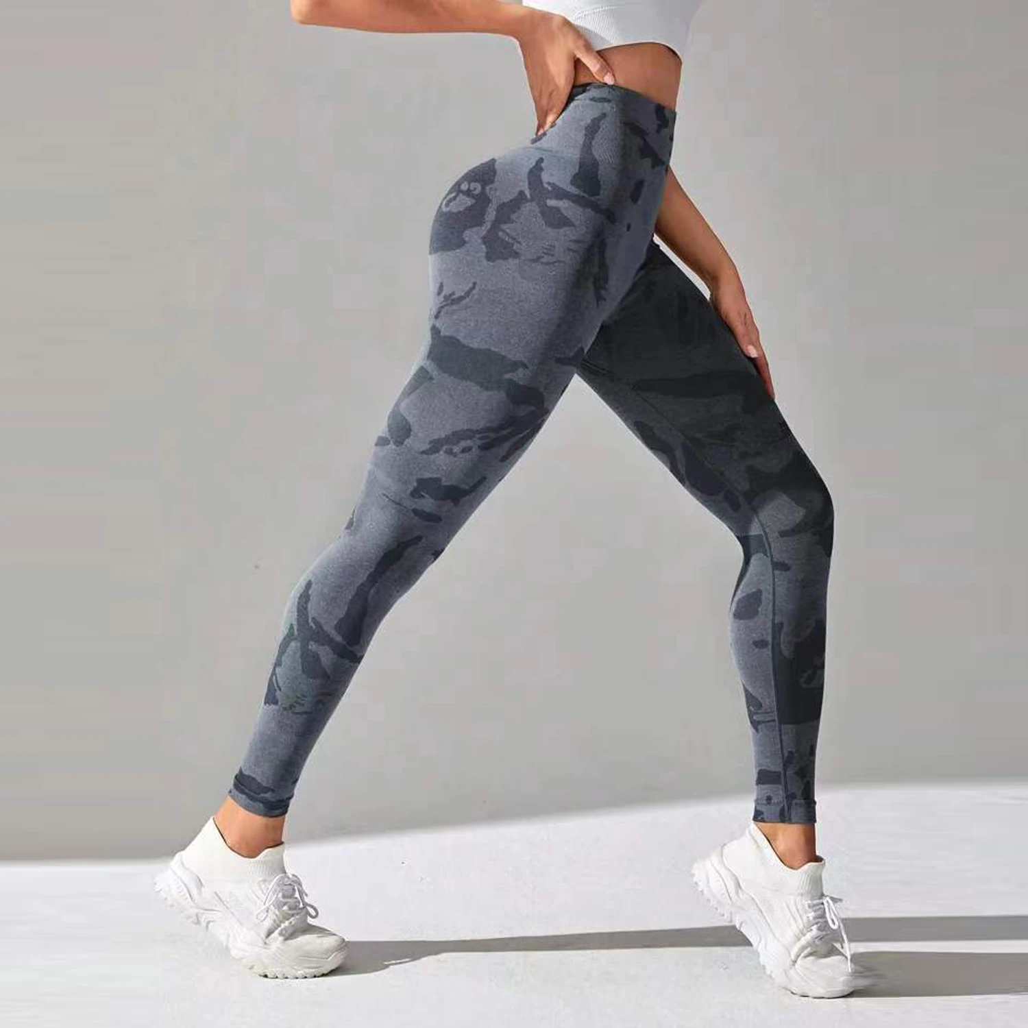 

Женские камуфляжные леггинсы для йоги, спортивные леггинсы для бега в тренажерном зале, тренировочные брюки, колготки для тренировок и фитнеса