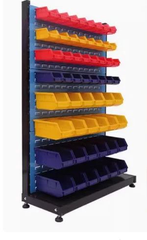 Thickened hardware tool rack Tool rack double-sided mobile display rack workshop screw organizer