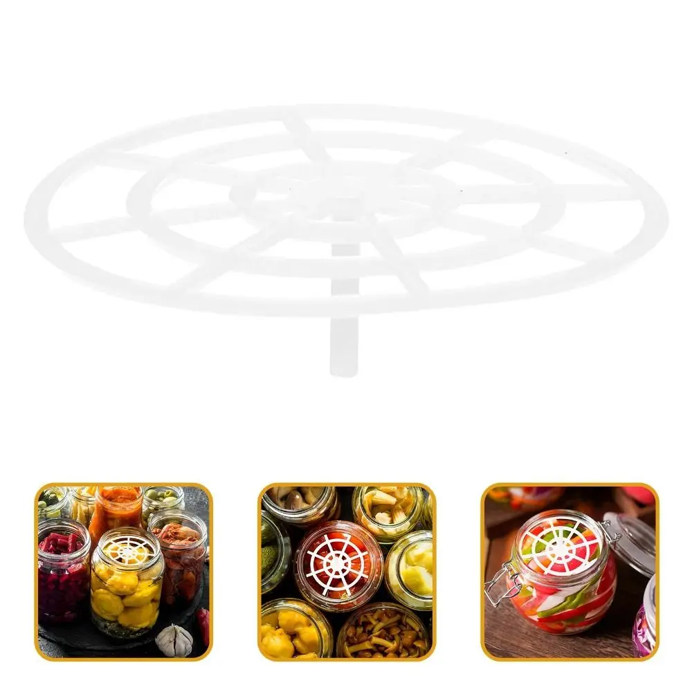 5Pcs DIY Plastic Round Press Weights White Multi-Functional Fermenting Weight Small Pressure Net For Mason Jar