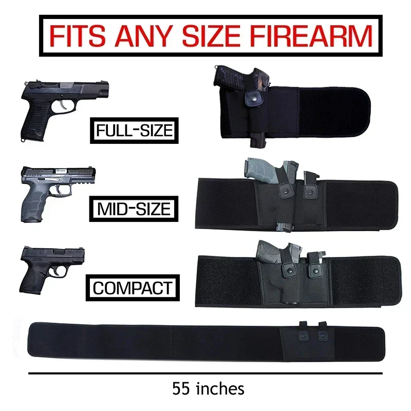 

Portable Elastic Wide Belt Outdoor Hunting Tactical Military Pistol Holster Universal Hidden Gun Holster