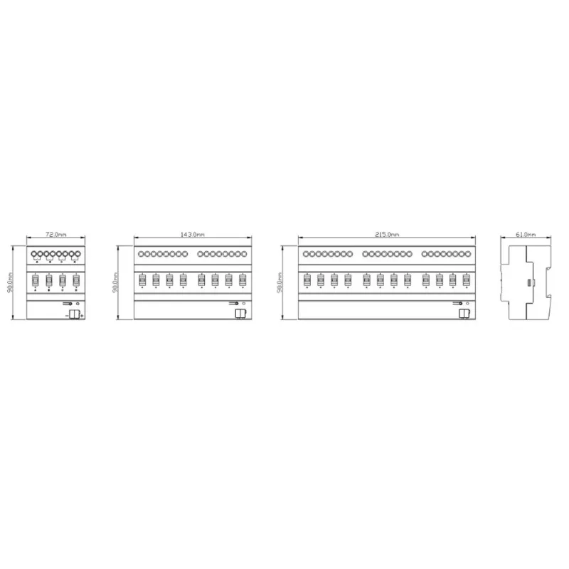 2025 hot sale SEXANKA KNX EIB K-bus Smart Home Automation System Module Actuator KNX 12 Way Smart Wall Switch Actuator Room Cont