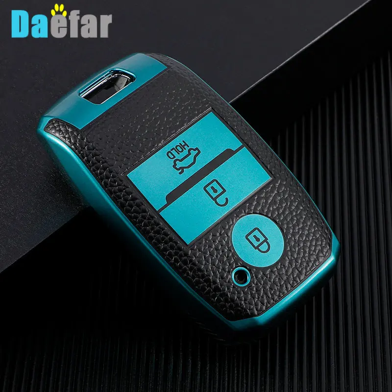 TPU Leather Car Key Case FOB Cover for Kia Ceed Rio Rio5 Sportage R K3 KX3 K4 K5 Ceed Sorento Cerato Optima 2015 2016 2017