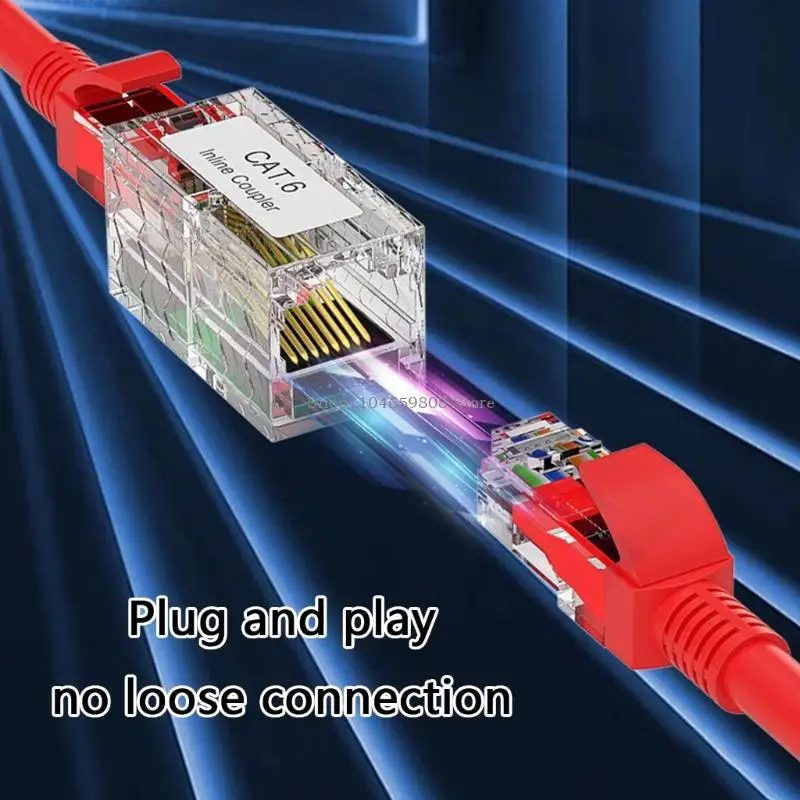 

Durability Metal Shielded Ethernet Cable Couplers Gold Plated Contacts Highly speed Data Transfer Compatible for Cat6 Cable