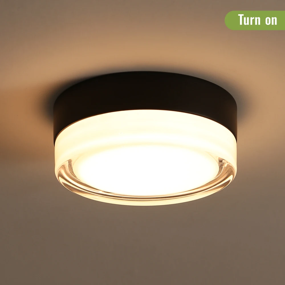 Luz de teto embutida de tamanho pequeno 24W abajur de vidro 2700K luminária de teto para quarto infantil, lâmpadas modernas