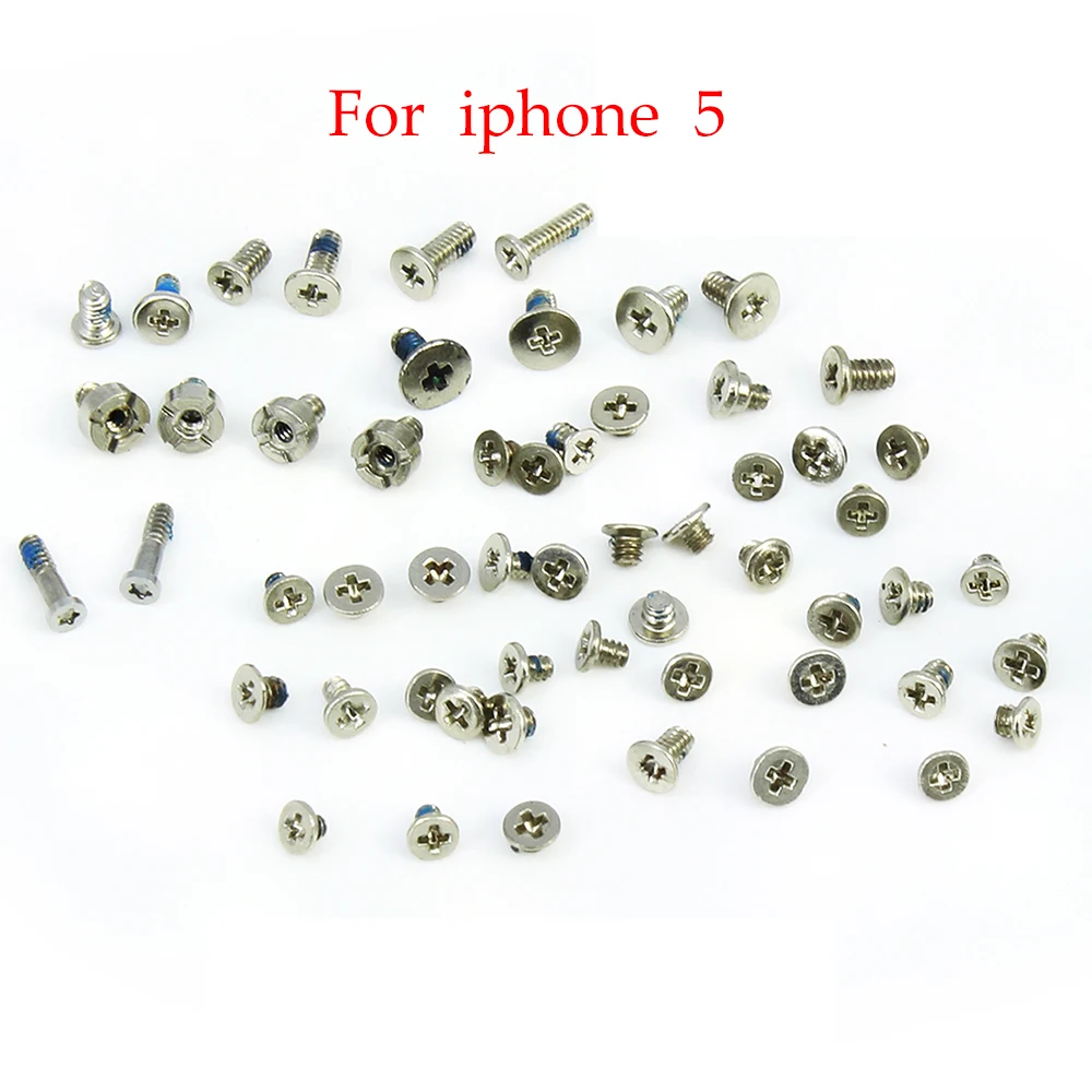 Full Screw Set For iPhone X XS Max XR Repair Bolt Complete Kit Replacement Repair Parts For  Tails Screw For 4/5/6/7/8P Max