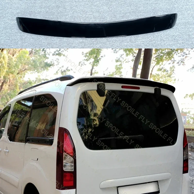 For Peugeot Partner Tepee 2009 To 2018 Car Rear Roof Wing Spoiler High Quality ABS  No Paint Or Glossy Black Body Kit Spoiler