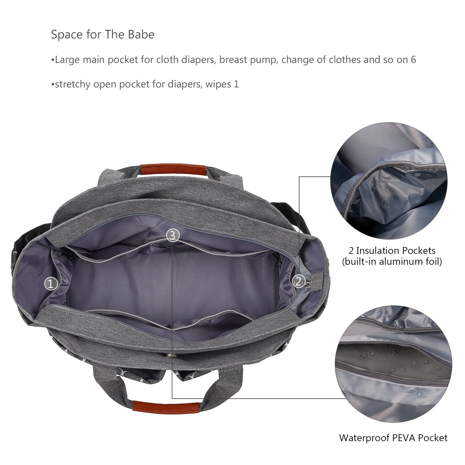 Travel Lady Hand-held Bags Geometric Print Mommy Pack Go Out Single Shoulder Package Convenient with Pacifier Multi-functional