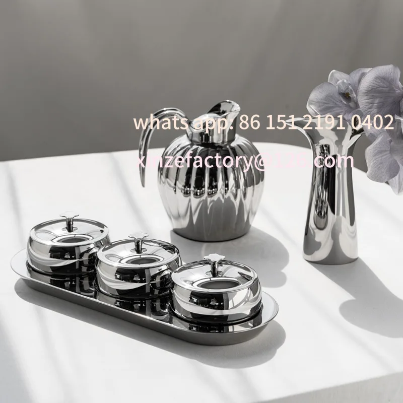 

Настраиваемый стильный поднос для освежения из нержавеющей стали, бытовой журнальный столик, креативная простая миска для закусок, конфет, десерта, сухофруктов